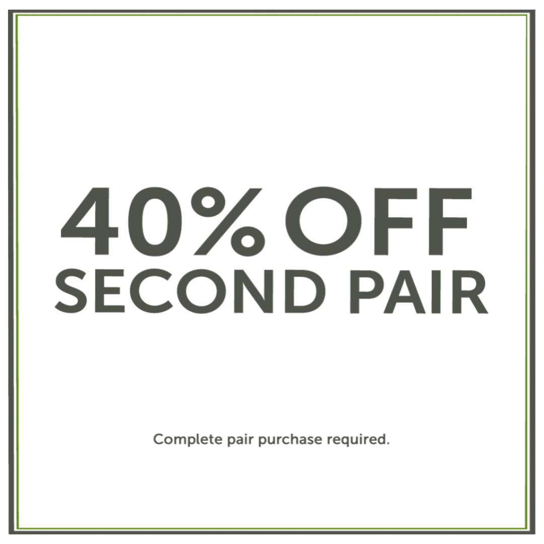 40% off second pair