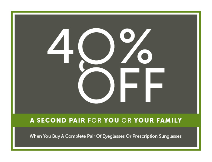 40% off second pair
