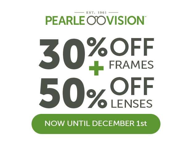 30% off frames + 50% off lenses